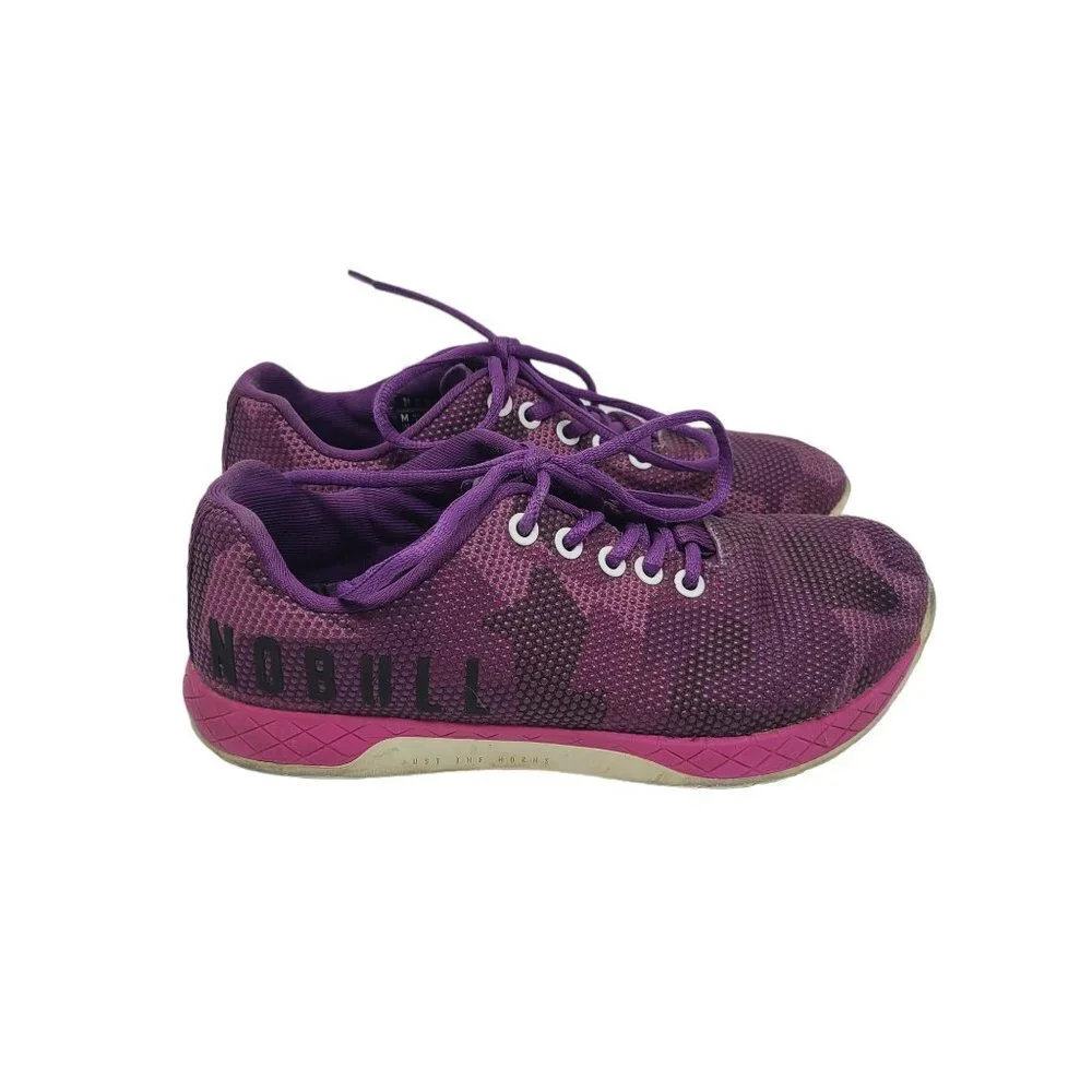 Nobull size W6.5 M5 Purple Pink Camo Athletic Workout‎ Trainers Shoes UNISEX